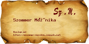 Szommer Mónika névjegykártya