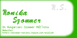 monika szommer business card